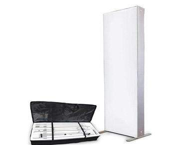 Boîte lumineuse portable en tissu double face pour les expositions et les espaces de vente au détail