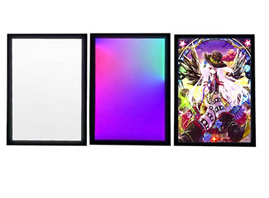 Boîte à lumière LED lumineuse RVB, cadres d'affiches animés dynamiques multifonctions avec cadre en aluminium