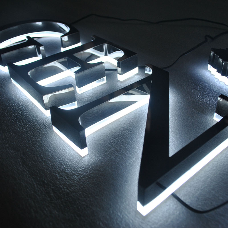 backlit lettering signage