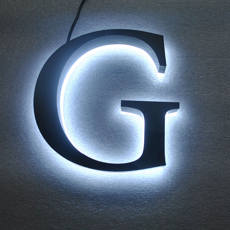 backlit lettering signage