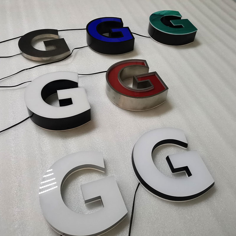 backlit stainless steel letters
