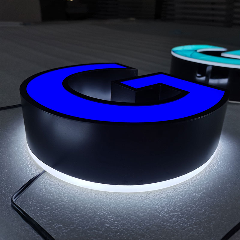 backlit stainless steel letters