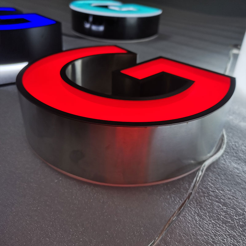 led metal letters