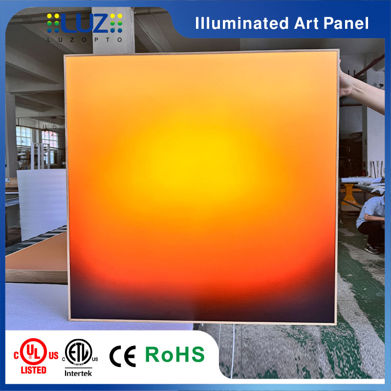 Demonstration of Pantone color matching and bespoke sizes by an illuminated lightbox manufacturer